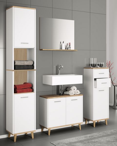 Produktbild: 4-tlg. Komplett Badm&ouml;bel Badschrank Set Landos l