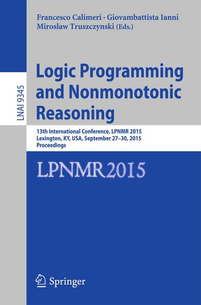 Produktbild: Logic Programming and Nonmonotonic Reasoning