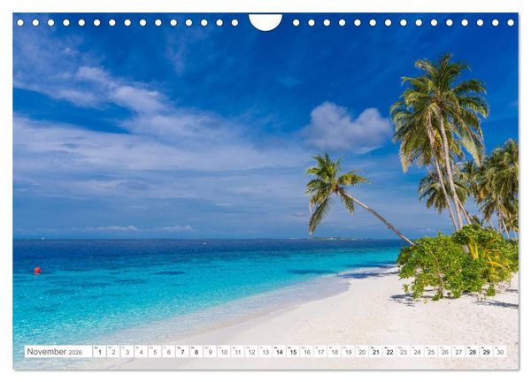 Produktbild: Malediven - Inselparadies im Indischen Ozean (Wandkalender 2026 DIN A4 quer), CALVENDO Monatskalender