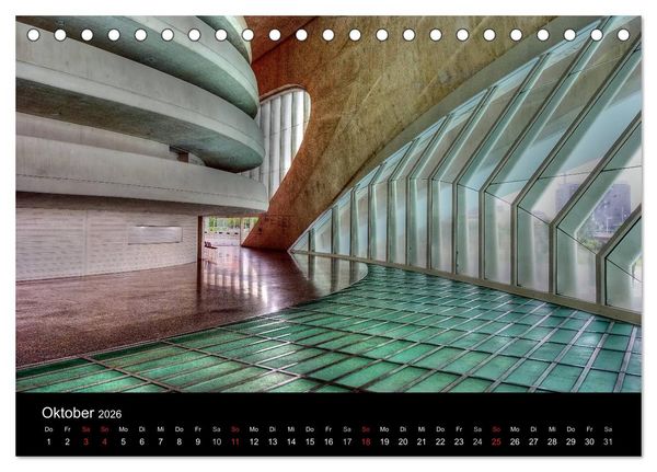 Produktbild: Moderne Architektur in Valencia (Tischkalender 2026 DIN A5 quer), CALVENDO Monatskalender