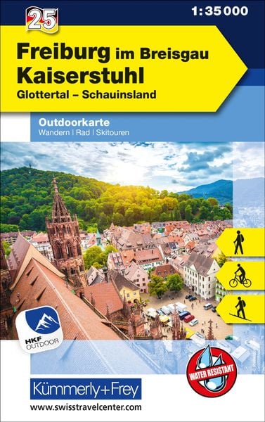 Produktbild: Freiburg im Breisgau Kaiserstuhl Glottertal, Schauinsland, Nr. 25 Outdoorkarte Deutschland 1:35 000
