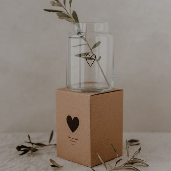 Produktbild: Vase aus Glas gro&szlig; Herz
