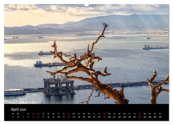 Produktbild: Gibraltar - der Affenfelsen (Wandkalender 2026 DIN A2 quer), CALVENDO Monatskalender