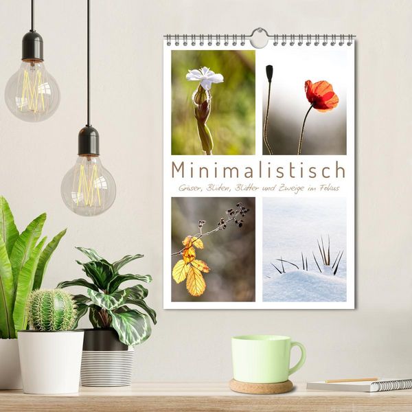 Produktbild: Minimalistisch, Gr&auml;ser, Bl&uuml;ten, Bl&auml;tter und Zweige im Fokus (Wandkalender 2026 DIN A4 hoch), CALVENDO Monatskalender