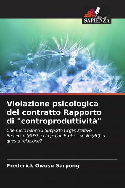 Produktbild: Violazione psicologica del contratto Rapporto di "controproduttivit&agrave;"