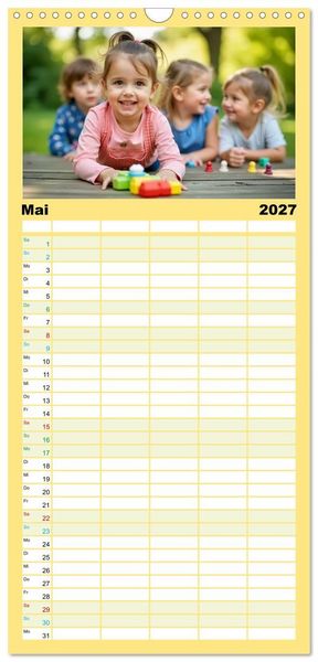 Produktbild: Familienplaner 2027 - Traumberuf - Erzieher:innen in der Kinderkrippe mit 5 Spalten (Wandkalender, 21 x 45 cm) CALVENDO