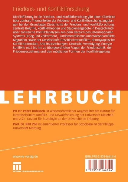 Produktbild: Friedens- und Konfliktforschung