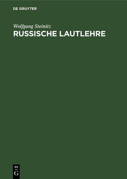 Produktbild: Russische Lautlehre
