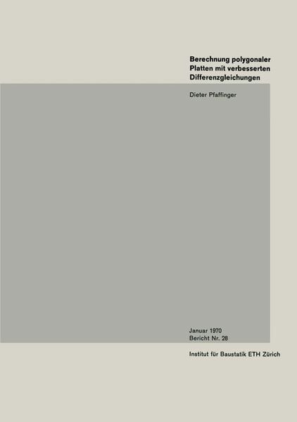 Produktbild: Berechnung polygonaler Platten mit verbesserten Differenzengleichungen