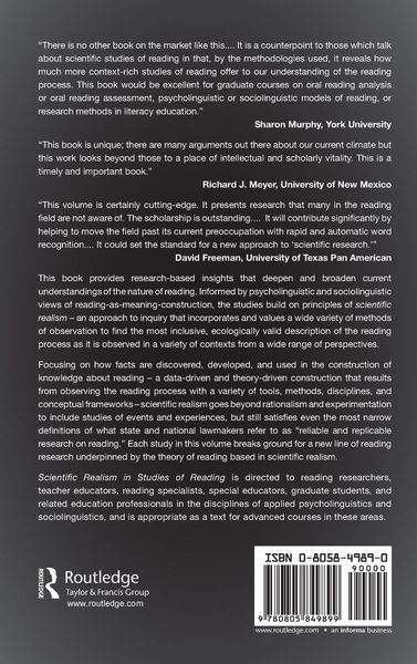 Produktbild: Scientific Realism in Studies of Reading