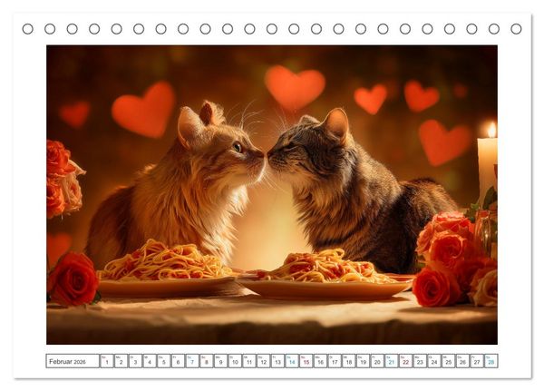 Produktbild: Miau mit Stil (Tischkalender 2026 DIN A5 quer), CALVENDO Monatskalender