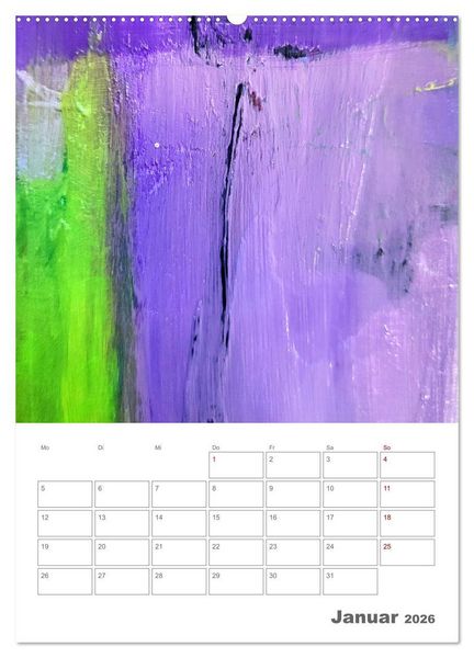Produktbild: Farbliche Stille - Ein Jahr der inneren Ruhe mit abstrakten Farbspielen (Wandkalender 2026 DIN A2 hoch), CALVENDO Monatskalender