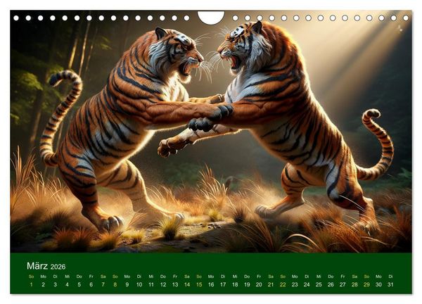Produktbild: Majest&auml;tische Tiger (Wandkalender 2026 DIN A4 quer), CALVENDO Monatskalender