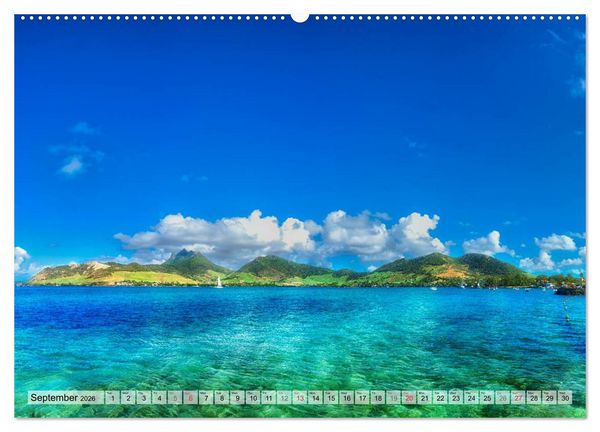 Produktbild: Mauritius - Pearl of the Indian Ocean (High Quality Premium Wall Calendar 2026 DIN A2 landscape),CALVENDO 12 Month Wall Calendar