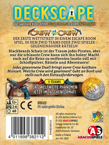Produktbild: Deckscape - Crew vs Crew &ndash; Die Pirateninsel