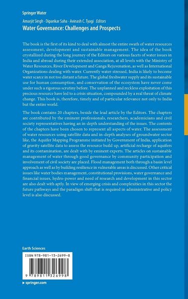 Produktbild: Water Governance: Challenges and Prospects
