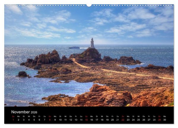 Produktbild: Jersey & Guernsey - britische Kanalinseln (hochwertiger Premium Wandkalender 2026 DIN A2 quer), Kunstdruck in Hochglanz