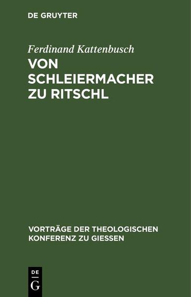 Produktbild: Von Schleiermacher zu Ritschl