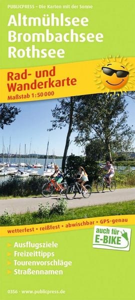 Produktbild: Publicpress Rad- und Wanderkarte Altm&uuml;hlsee, Brombachsee, Rothsee 1:50.000
