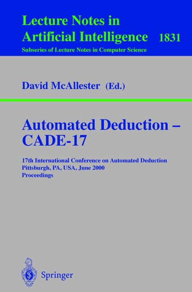 Produktbild: Automated Deduction - CADE-17