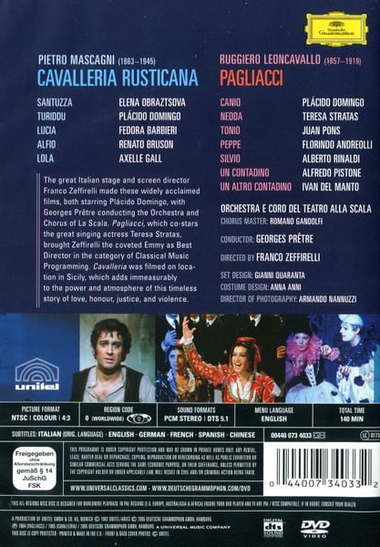 Produktbild: Cavalleria Rusticana/Pagliacci