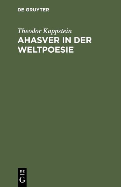 Produktbild: Ahasver in der Weltpoesie