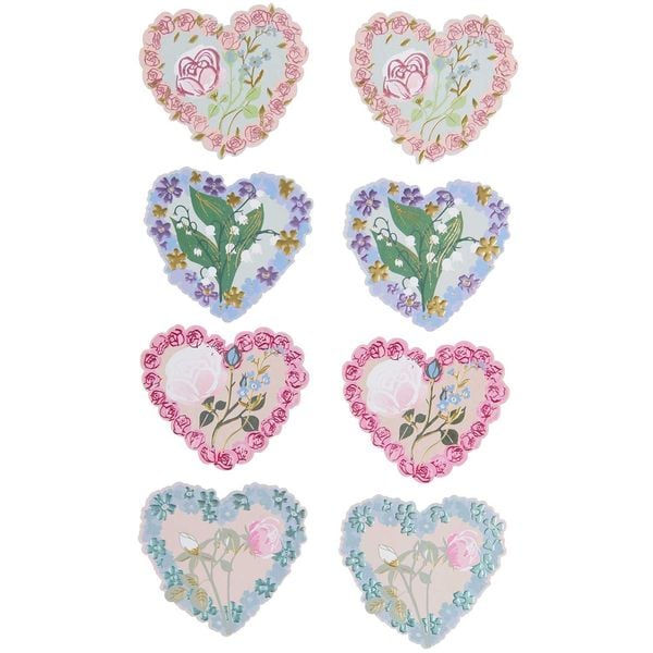 Produktbild: Kartenset La Vie en Rose, Herzen MIX, 8 Karten, 8 Umschl&auml;ge, B6