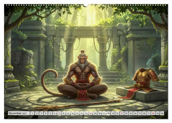 Produktbild: Sun Wukong - Die Reise des Affenk&ouml;nigs (Wandkalender 2027 DIN A2 quer), CALVENDO Monatskalender