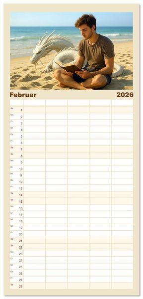 Produktbild: Familienplaner 2026 - Lesen ist eine Reise durch Zeit und Raum mit 5 Spalten (Wandkalender, 21 x 45 cm) CALVENDO