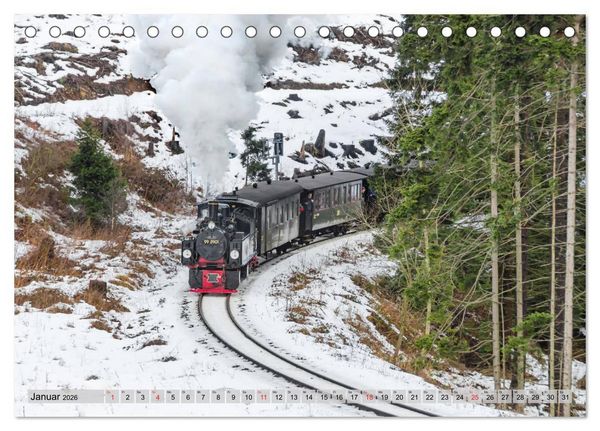 Produktbild: Volldampf durch den Harz (Tischkalender 2026 DIN A5 quer), CALVENDO Monatskalender