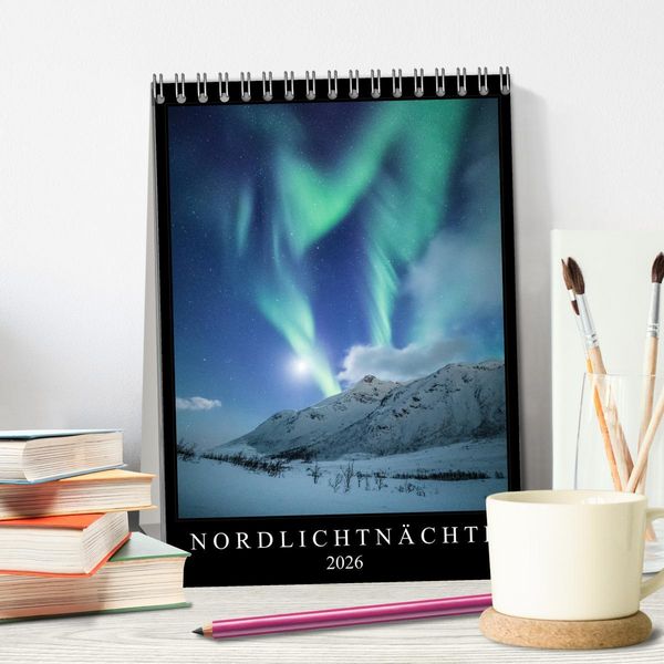 Produktbild: Nordlichtn&auml;chte (Tischkalender 2026 DIN A5 hoch), CALVENDO Monatskalender