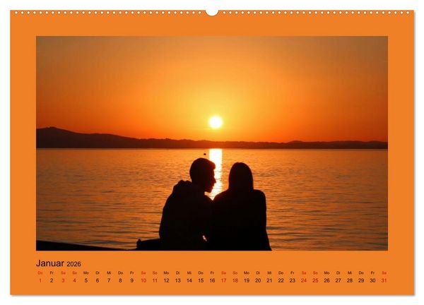 Produktbild: Den Sonnenuntergang gemeinsam genie&szlig;en (Wandkalender 2026 DIN A2 quer), CALVENDO Monatskalender