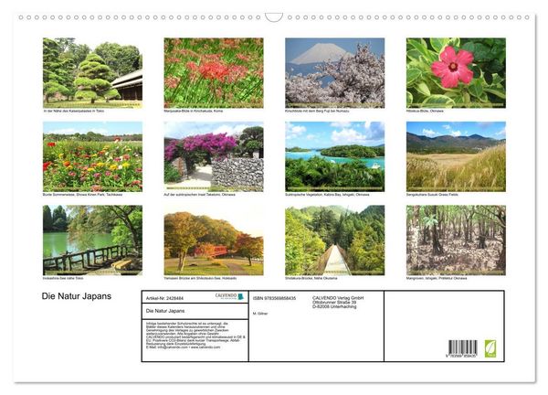 Produktbild: Die Natur Japans (Wandkalender 2027 DIN A2 quer), CALVENDO Monatskalender