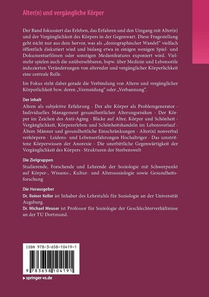 Produktbild: Alter(n) und verg&auml;ngliche K&ouml;rper