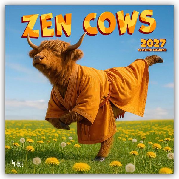 Produktbild: Zen Cows &ndash; Zen K&uuml;he 2027 &ndash; 16-Monatskalender