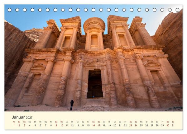 Produktbild: Jordanien Sand, Stein und Salz (Tischkalender 2027 DIN A5 quer), CALVENDO Monatskalender