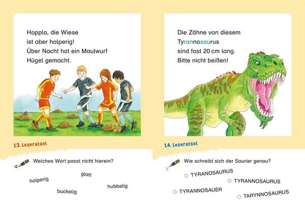 Produktbild: Duden Leseprofi &ndash; Coole Leser&auml;tsel zum Schulstart &ndash; Dinos und Fu&szlig;ball, 1. Klasse