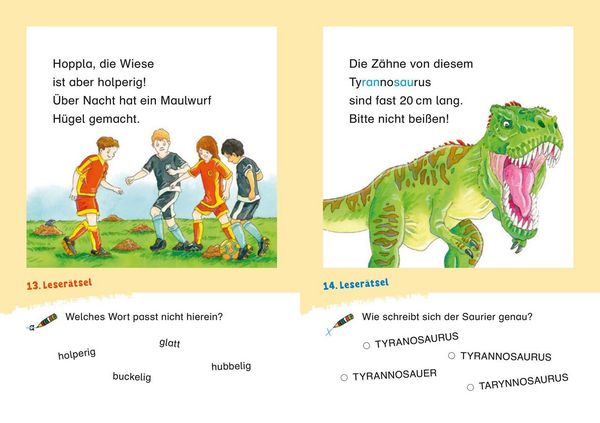 Produktbild: Duden Leseprofi &ndash; Coole Leser&auml;tsel zum Schulstart &ndash; Dinos und Fu&szlig;ball, 1. Klasse