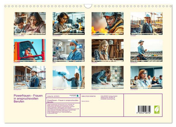 Produktbild: Powerfrauen - Frauen in anspruchsvollen Berufen (Wandkalender 2026 DIN A3 quer), CALVENDO Monatskalender