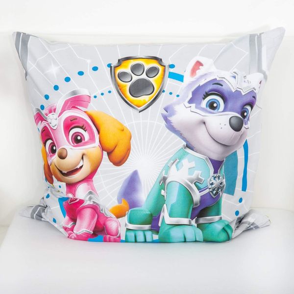 Herding 4432416050 - Young Collection, Paw Patrol, Glow in the dark, Bettwäsche-Set, Cotton, grau, 80 x 80 cm, 135 x 200 cm