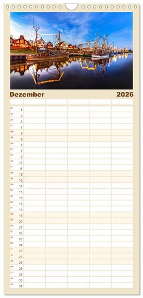 Produktbild: Familienplaner 2026 - NORDSEE-VERLIEBT mit 5 Spalten (Wandkalender, 21 x 45 cm) CALVENDO