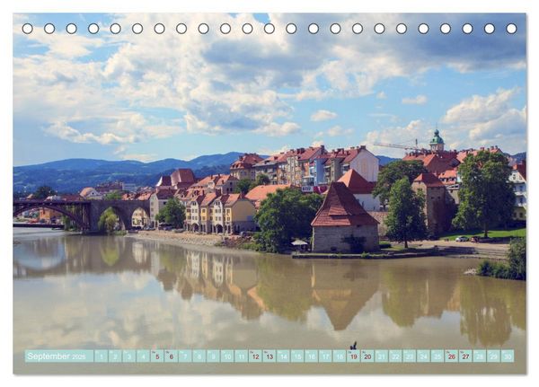 Produktbild: Maribor - Entspannde Stadt am Ufer der Drau (Tischkalender 2026 DIN A5 quer), CALVENDO Monatskalender