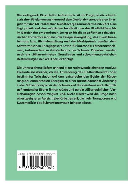 Produktbild: F&ouml;rdermassnahmen zum Ausbau der erneuerbaren Energien