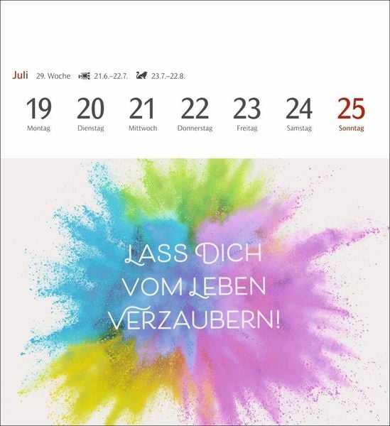 Produktbild: Positive-Spr&uuml;che-Kalender Postkartenkalender 2027 - mit 53 Postkarten