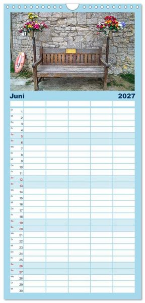 Produktbild: Familienplaner 2027 - Rundreise: Dorset in sieben Tagen mit 5 Spalten (Wandkalender, 21 x 45 cm) CALVENDO
