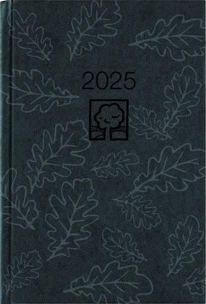 Wochenbuch anthrazit 2025 - Bürokalender 14,6x21 cm - 1 Woche auf 2 Seiten - 128 Seiten - mit Eckperforation - Notizbuch