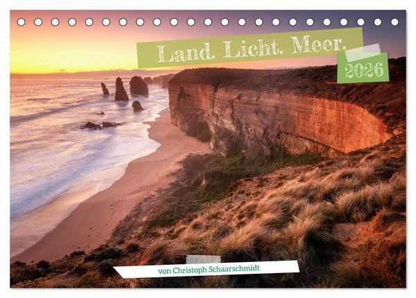 Produktbild: Land. Licht. Meer. (Tischkalender 2026 DIN A5 quer), CALVENDO Monatskalender