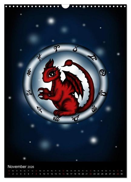 Produktbild: Drachen-Sternzeichen (Wandkalender 2026 DIN A3 hoch), CALVENDO Monatskalender