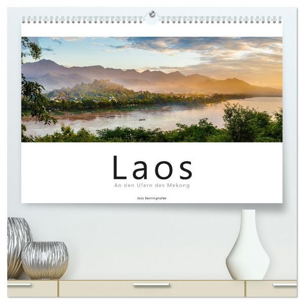 Produktbild: Laos - An den Ufern des Mekong (hochwertiger Premium Wandkalender 2026 DIN A2 quer), Kunstdruck in Hochglanz