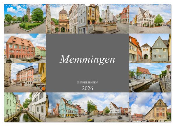 Memmingen Impressionen (Wandkalender 2026 DIN A2 quer), CALVENDO Monatskalender